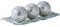 KMWARES 12.4” Mosaic Glass Decorative Tray Dish Plate with 3pcs 3 Decorative Orbs Balls Sphere Decor for Living Room or Dining Table Coffee Table Mantle Decor Centerpiece (Silver)