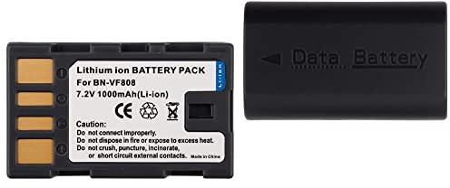E-yiiviil Batteria di ricambio BN-VF808 BN-VF808U compatibile con JVC GZ-MS130 HD260 HD3 HD5 HD6 HD7 HD10 HD30 HD40