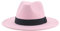 QBQZXAOSOWH Fedora Trilby Fedora-Hüte Für Damen, 9,5 cm Breite Krempe, Kleid, Herren, Mützen, Filzhut, Panama, Kirche, Hochzeitsband, Band, Herrenhut, 56–58 cm, Rosa