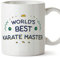 MUGFFINS Tazas para KARATEKA - En Inglés - World's Best - 11 oz / 330 ml - Regalo original y divertido