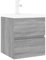 vidaXL Mueble de Baño con Lavabo Espejo Colgante Cajones Aparador Almacenamiento Interior Suspendido Pared Madera Contrachapada Gris Sonoma