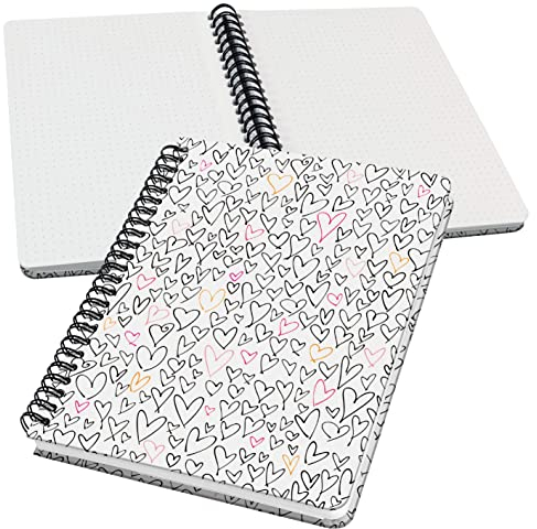 SIGEL JN620 Spiralblock A5 dotted, Notizblock Bullet Journal Jolie, 120 Seiten, schwarz/orange, vegan, aus nachhaltigem Papier hergestellt