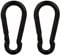HOMPER 2pcs M8 Carabiner Hook - Heavy Duty 304 Stainless Steel Snap Keychain Clips for Outdoor, Camping, Hiking,Black