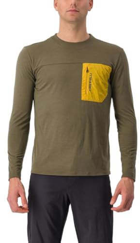 CASTELLI 4522506-304 UNLTD MERINO LS Sweatshirt Men's TARMAC/GOLDENROD Size XXL