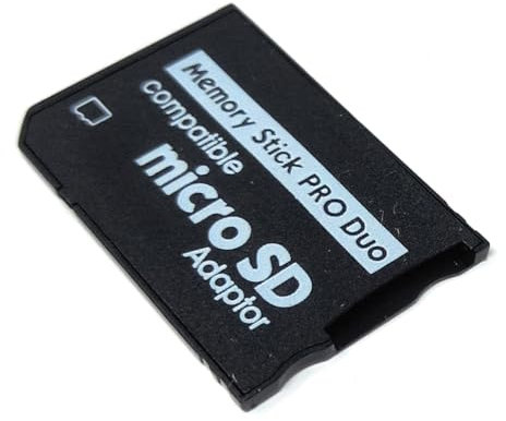 Pro Duo Memory Stick Reader Adapter With Micro SD Slot Max 128GB for Game Consoles, Cameras