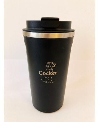 Cocker - Vaso de café térmico - Taza térmica - Vaso térmico - Vaso bebida fría - Taza de té - 510 ml - Termo de agua - Acero inoxidable -Hermético - Antigoteo - Libre de BPA - Oficina - Coche