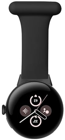 Chofit Cinturino per orologio da infermiera con spilla per Google Pixel Watch 2, in morbido silicone, 20 mm, accessorio per orologio Pixel Watch 2, Silicone