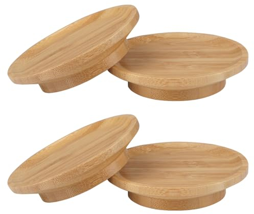 4 Pcs Wine Glass Charcuterie Topper,Wine Glass Charcuterie Board Topper Coasters, Bamboo Wine Glass Topper Charcuterie Plate, Wooden Drink Cup Covers for Appetizers Desserts Home Family Parties Bars