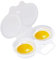 Microwave Egg Boiler Poacher - 2 Eggs Capacity Poached Egg Steamer Cups Egg Maker for Home Breakfast, Microwave Egg Maker, Microwave Egg Boiler Poacher for Home Breakfast