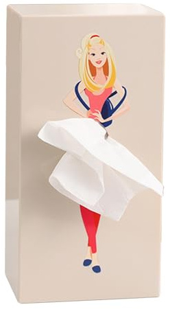 Taschentuchbox mit fliegendem Rock, Cartoon-Mädchen, kreative Taschentuchbox, Taschentuchbox, Damenrock-Tücherbox, kurzer Rock, Cartoon-Tücherbox, Damenrock-Tücherbox, lustige Rock-Tücherbox