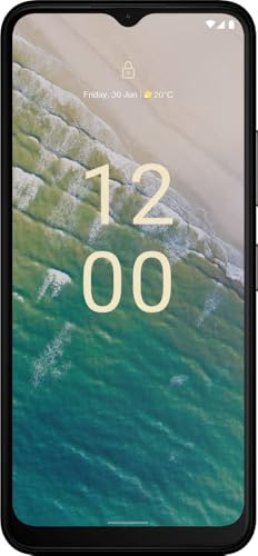 Nokia C32 Smartphone HD+ da 6,5 pollici con 3 GB di RAM/64 GB di ROM, fotocamere da 50 MP/8 MP, durata della batteria di 3 giorni da 5000 mAh, retro in vetro temperato, valutazione IP52, sensore di