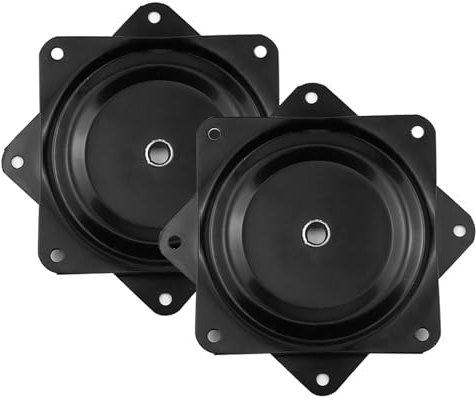 2 Stück Drehbeschlag 360° Drehbar, Drehplatte Metall Möbel Drehteller, Drehscheibe Kugellager Möbel Drehteller, Schwerlast, Swivel Drehteller, 200 kg Tragkraft, Für Hocker, Tische (4-98 * 98mm)