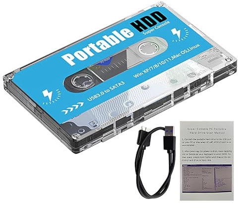 Consola de casete retro,Consola de juegos de disco retro - Súper consola de bolsillo Plug and Play, más de 60 000 juegos integrados y 70 emuladores | Game Stick 4K HD, consola de juegos de TV para niñ
