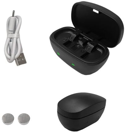 Batterie ricaricabili 312 per apparecchi acustici e custodia per caricabatterie, caricabatterie portatile di ricambio con 2 confezioni di batterie ricaricabili 312 (caricabatterie + 2 batterie 312)