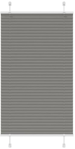 vidaXL Plissee Anthrazit 75x150 cm Stoffbreite 74,4 cm Polyester, Faltrollo, Klemmfix, Plisseerollo, Jalousie, Rollo, Plisseerollo für Fenster
