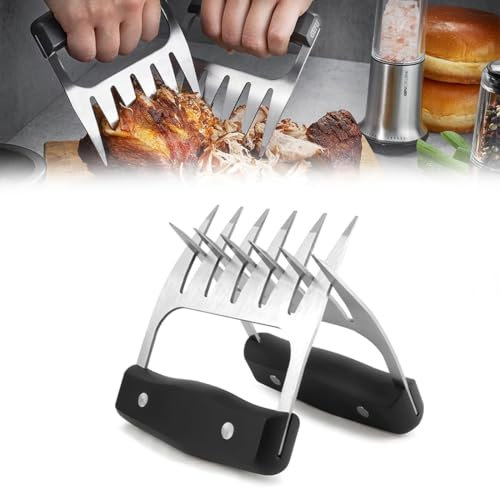 Pulled Pork Krallen, Grillzubehör Männer Geschenk, Meat Claws zum zupfen & fixieren von Fleisch, Grill Zubehör Rostfreier Stahl, für Grillliebhaber