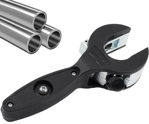Ratcheting Tubing Cutter, Ratschen PVC Schneider, Kupferrohrschneider, Rohrschneider 1/4 bis 7/8, 2-in-1-Kompaktrohrschneider für enge Viertel, Rohrschneider für PVC und weiche Metalle