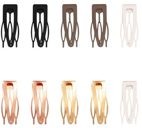TRKETK 10 Piezas Clips de Pelo de Doble Agarre Clips Pelo Mujer Pinzas para el Cabello a Presión de Metal Linda Clip para Cabello para Suministros de Peluquería Accesorios para el Cabello