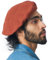 Baskenmütze Damen Barett Herren Beret Häkelmütze Strickmütze aus 100% Baumwolle Barrett für Sommer & Winter Orange Rostbraun