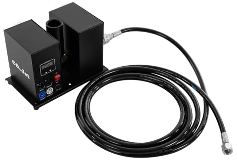 Nebelmaschine Sprühhöhe 7-8m 250w Co₂-Luftsäulenmaschine Mit Hochdruck-Rohr,Dmx512 Steuerung Einstellbarer Sprühwinkel 180° Co₂-Düsenmaschine Für Bars, Bankette, Hochzeiten, Tänze