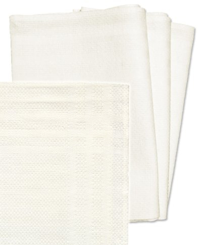 Ross - Ein Klassiker, das große Gerstenkorn-Handtuch - Halbleine - Weiss - 3er-Satz