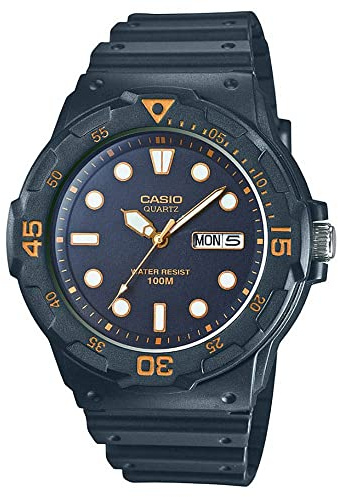 Casio Men's MRW200H-1EV Black Resin Quartz Watch with Black Dial