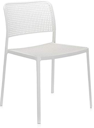 Kartell Audrey Sessel, Plastik, Aluminium bemalt weiß, 51 x 80 x 52 cm