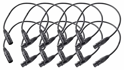 Pronomic Stage XFXM-0.5 Câble Micro XLR 0.5m noir Lot de 10