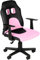 CLP Kinder Gaming Bürostuhl Fun I Schreibtischstuhl Mit Kunstlederbezug Und Abnehmbaren Armlehnen I Drehstuhl Für Mädchen Und Jungen, Farbe:schwarz/pink