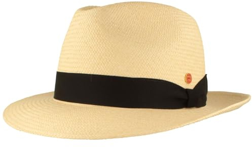 Mayser Orginal Panama-Hut Stroh-Hut Sommer-Hut aus Ecuador – Traditionell Handgeflochten gefüttertes Schweißband Bruchschutz 55