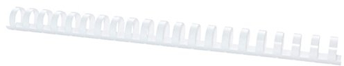OFFICER PRODUCTS 20242215-14 Plastikbinderücken 50 Stück DIN A4 22mm (210 Seiten) Binderücken Bindungskämme Plastikbindung Kunststoff Farbe: Weiß