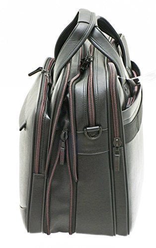 Business Aktentasche Flugumhänger Laptop-Fach 17 Zoll 44x33x16 cm Schwarz Bowatex