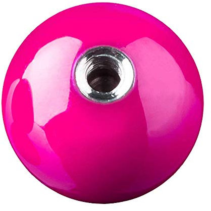 viva-adorno Piercing Schraubkugel Ersatzkugel Hochglänzend Farbig Emailiert Edelstahl-Gewinde Größen Z376, Neon Pink 1,2 x 3,5mm