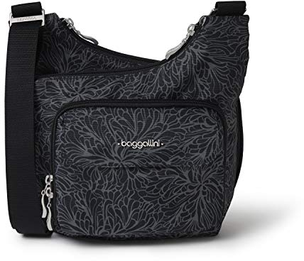 Baggallini Damen Criss Cross, Violett (Midnight Blossom), Einheitsgröße