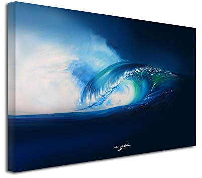 DECLINA Großformatiges Bild auf Leinwand, Kunstdruck auf Leinwand, Dekoration im Wohnzimmer, Moderne Leinwand, Dekoration, Blue Harmony, 50 x 30 cm