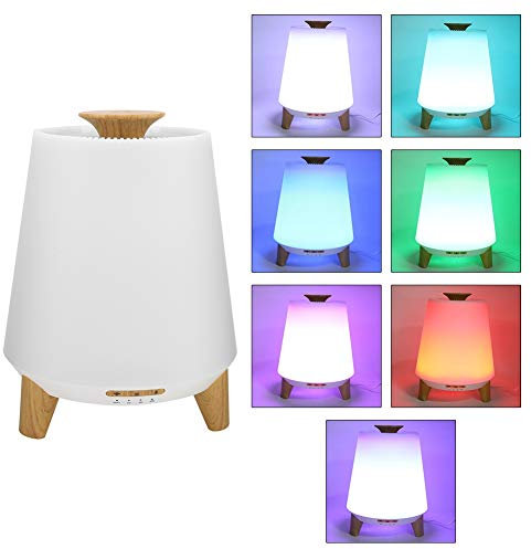 Jacksking Difusor ultrasónico, humidificador difusor de Aroma de Aceite Esencial de aromaterapia inalámbrico Inteligente WiFi, la luz Nocturna Funciona con Alexa y Google Home(Enchufe de la UE)