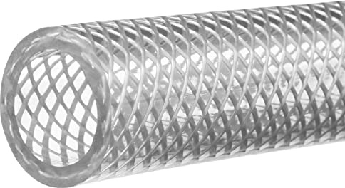 USA Sealing ZUSA-HT-2970 FDA Reinforced PVC Tubing, 1/2 ID, 5/8 OD, 5' Length