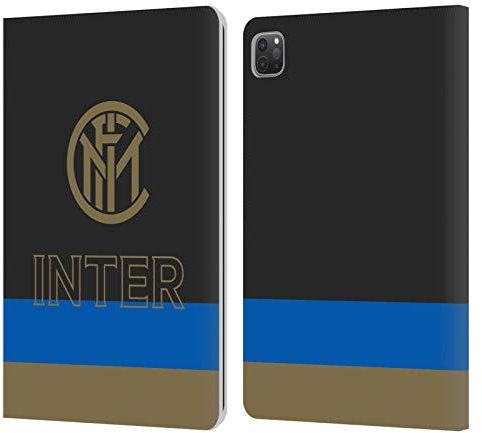 Head Case Designs Licenciado Oficialmente Inter Milan Rayas Gráficos Carcasa de Cuero Tipo Libro Compatible con Apple iPad Pro 11 2020/2021 / 2022