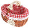 Generic Picknickkorb für Kinder, geflochten, Weidenkorb, Geschenkkorb, Osterkorb mit Griffen, Korb für Obst, Geschenk, Handwerk, 26 x 18 x 20 cm