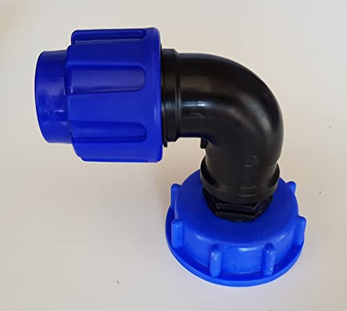 IBC-ADAPTER Winkel und T-Stück zum Verbinden von Wassertanks 25-50 mm (32mm Winkel)