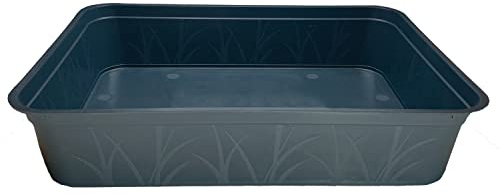 KRONLY Stabile Schale ohne Bodenlöcher 38 x 28 x 8cm - Pflanzschale Pikierschale für Pflanzen Wanne Garten Anzucht