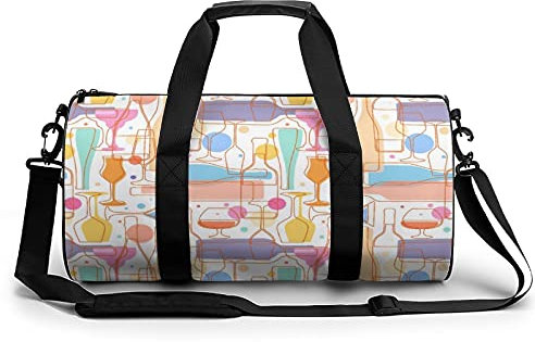 KoIjYtI Sac De Sport avec Compartiment Étanche Verre De Vin Sacs De Voyage Grande Capacité Portable À La Main/en Bandoulière pour Hommes, Femmes Et 45x23x23cm