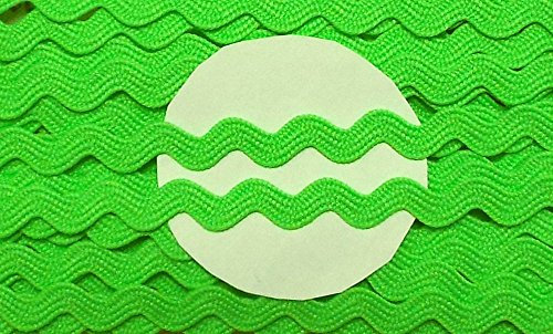Großhandel für Schneiderbedarf 5 m Zackenlitze Neon Grün 8 mm 100% Polyester waschbar bei 30° Made in Germany