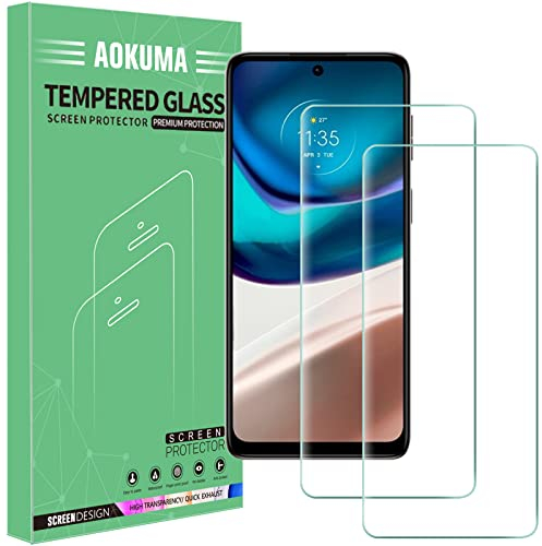 AOKUMA für Motorola Moto G42 Schutzfolie, 【2 Stücke】 Glas kompatibel mit Motorola Moto G42 Schutzfolie, Premium Glasfolie mit 9H Härte, Anti Kratzer, Splitterfest,Anti-Öl,Anti-Bläschen