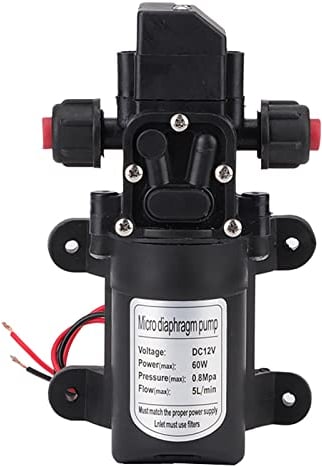 Pompa Acqua 12v Alta Pressione - 5L/min 116Psi Pompe Dell'Acqua DC 12V Ad Alta Pressione Barca da Campeggio per Roulotte Autoadescante Giardino
