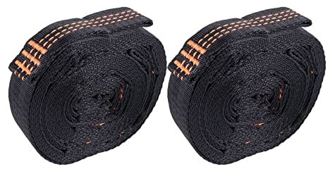 Uinfhyknd 2 StüCke 5 Ring Belastbare HäNge Matten Gurte VerstäRktes Polyester für Haus AußEn HäNge Orange