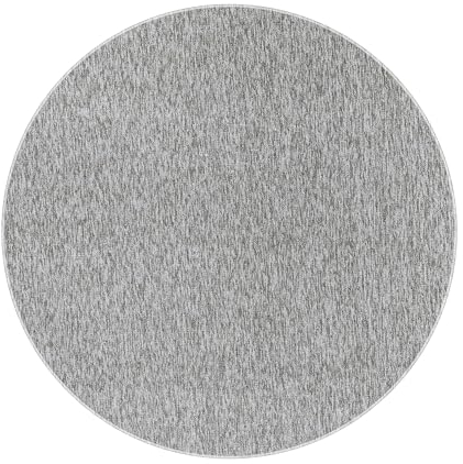 HomebyHome Teppich Wohnzimmer 120 cm Rund Hellgrau Einfarbig Meliert Design - Schlafzimmer Teppich Kurzflor Extra Weich Pflegeleicht Teppiche Waschbar für Küche Esszimmer - Carpet Living Room