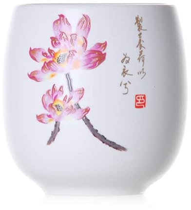 YUNKOU 1 stücke/3 stücke China Keramik Tee Tasse Weiß Porzellan Kung Fu Tassen Keramik Mit Griff Drink Wein Kaffee Becher Teetasse