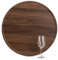 Hanobe Plateau Decoratif Bois Grand : XXL Rond Plateaux de Service Decor pour Table Basse Placage de Noyer Chic Plateau Moderne Deco pour Cuisine Ottoman, 45cm