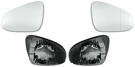 Spiegelglas Ersatz Für Toyota Für Aygo 2014-2021 Für Yaris 2012-2020 Glas Beheizte Weitwinkel-Rückspiegel Außenspiegel Glas (Size : Pair)